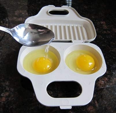 Salt Brand Microwave Egg Poacher for 1 or 2 Eggs w/ Lid for Breakfast Meats