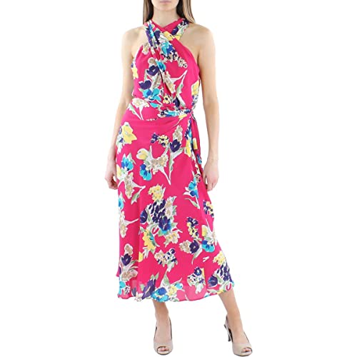 Lauren Ralph Lauren Womens Floral Halter Maxi Dress