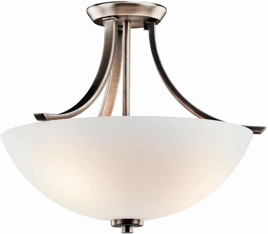Kichler 42563BPT Semi Flush 3Lt in Brushed Pewter