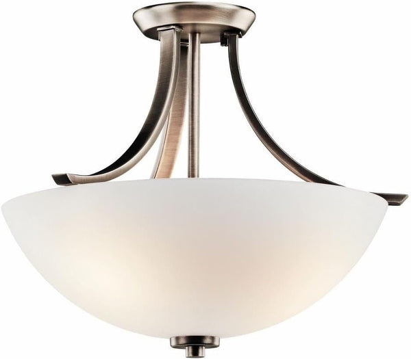 Kichler 42563BPT Semi Flush 3Lt in Brushed Pewter