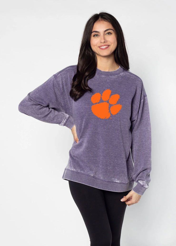Alta Gracia Womens Clemson Tigers Crewneck Sweatshirt, Size XS