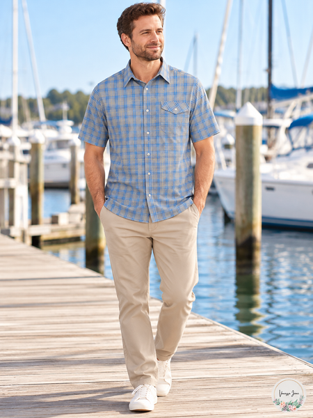 Mountain Khakis Shoreline Maritime Plaid Short-Sleeve Shirt S lifestyle