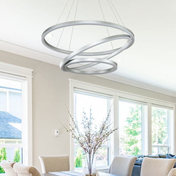 VONN VMC32500AL Tania Trio 32", Adjustable Hanging, Modern Circular Chandelier