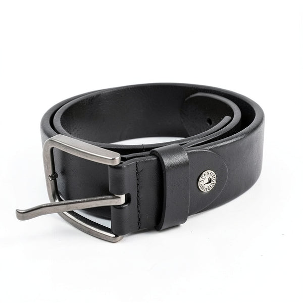 Safir Men's Leather Belt, Black, 45 inch