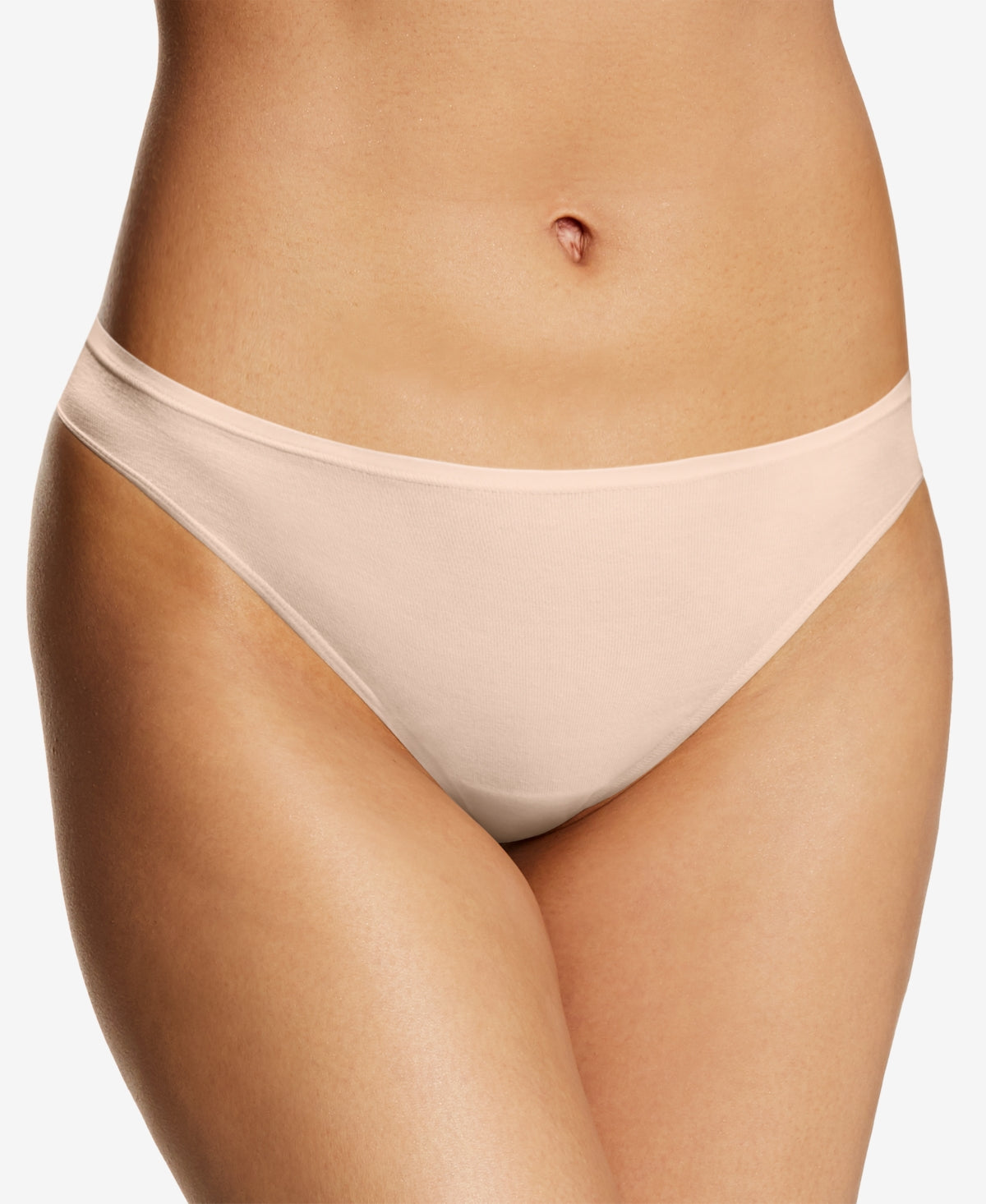 Maidenform Womens Cotton Comfort Thong Underwear Latte Lift, Size M