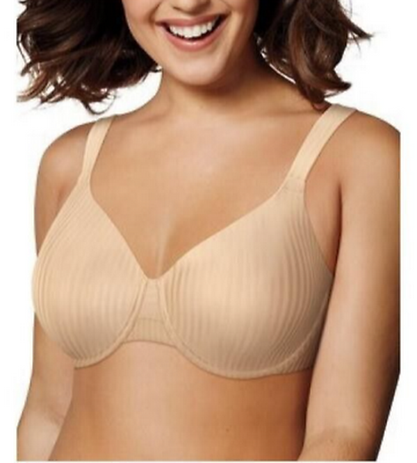 Playtex Secrets Perfectly Smooth Underwire Bra Nude Stripe 40D