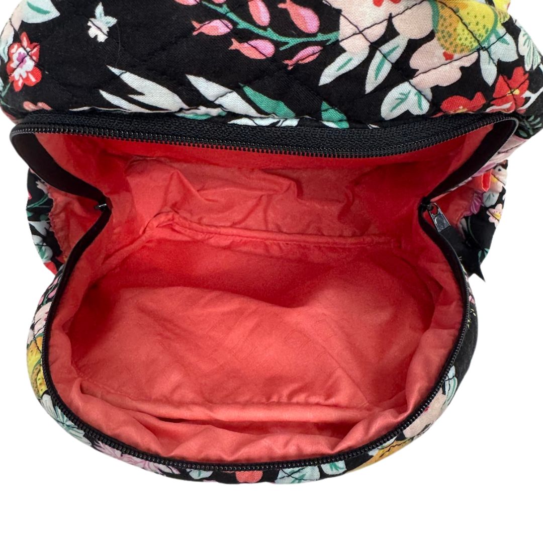 Vera Bradley Bright Fiesta Floral Print Quilted Zip-Up Campus Backpack