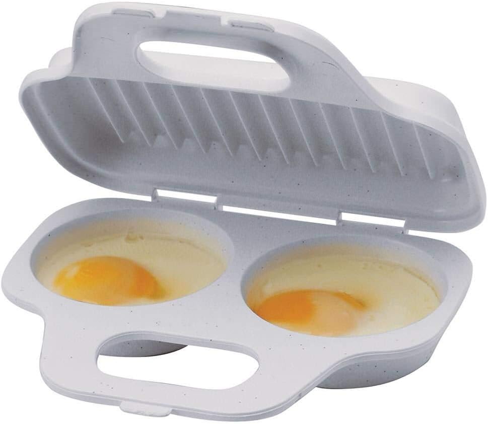 Salt Brand Microwave Egg Poacher for 1 or 2 Eggs w/ Lid for Breakfast Meats