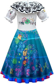 Encanto Madrigal Dress Girls Mirabel Costume w/Bag, Size 6/7