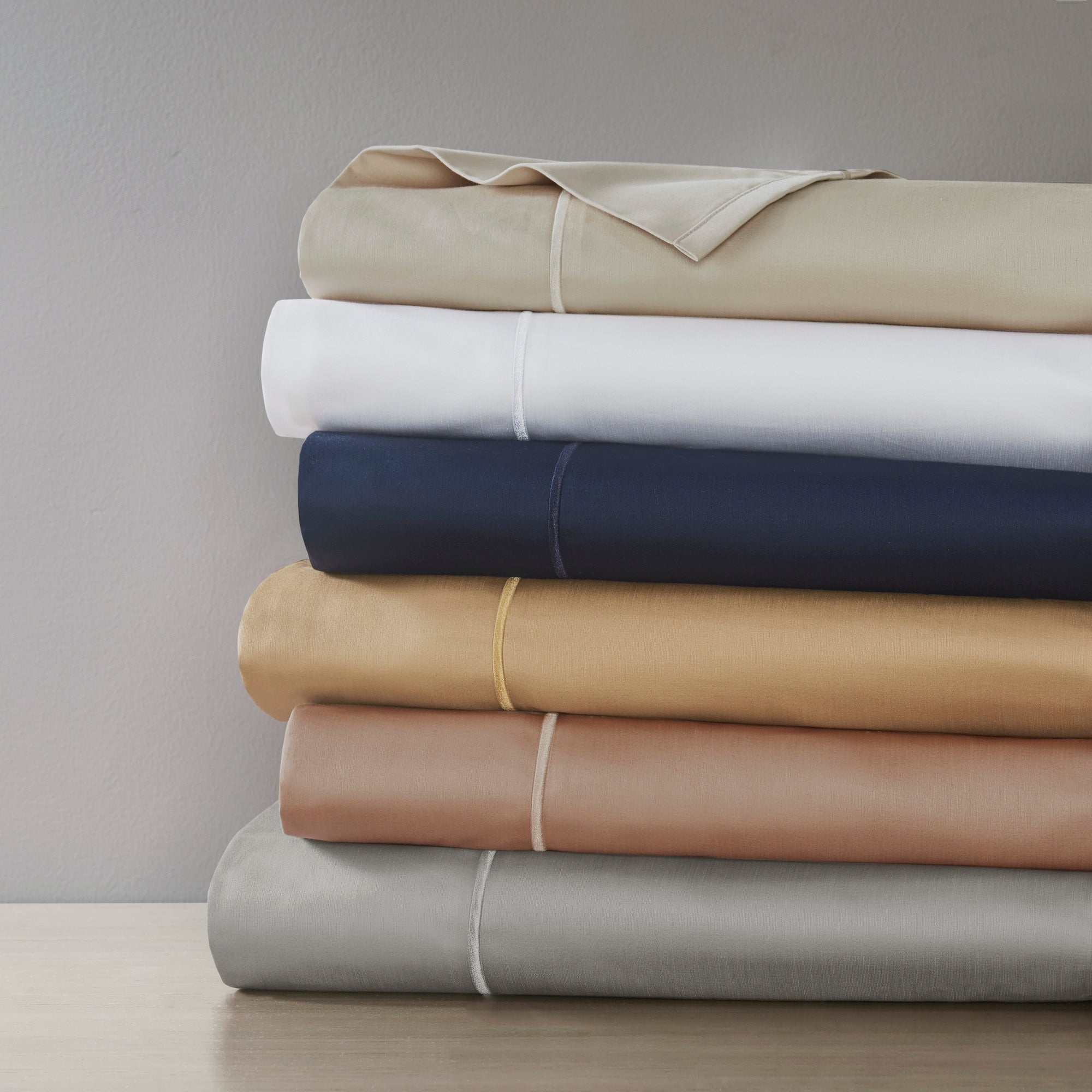 Madison Park 600 Thread Count Pima Cotton Sateen 7-pc Sheet Set, Split King