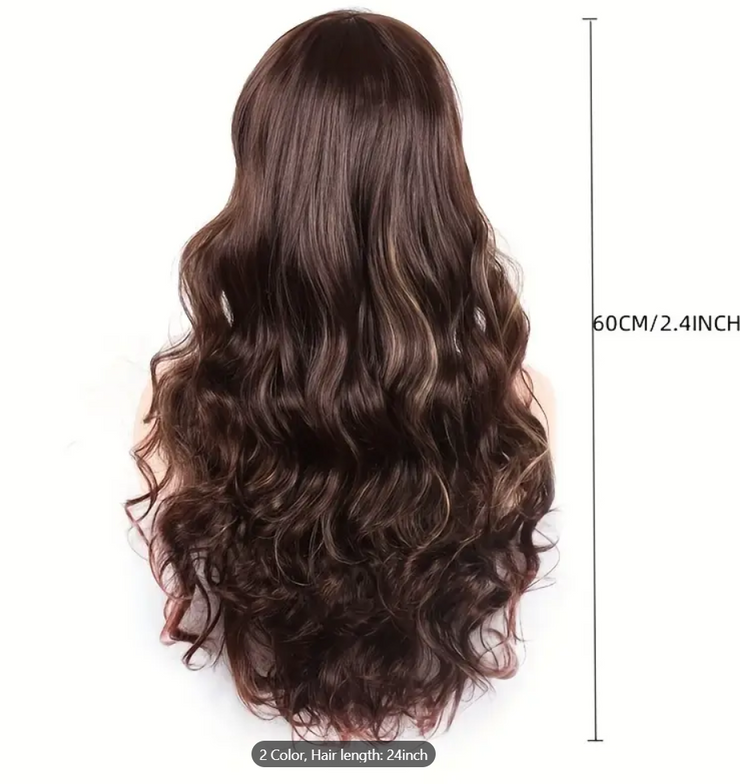 Long Curly Wig Synthetic Wig Beginners Friendly Heat Resistant Elegant Natural L