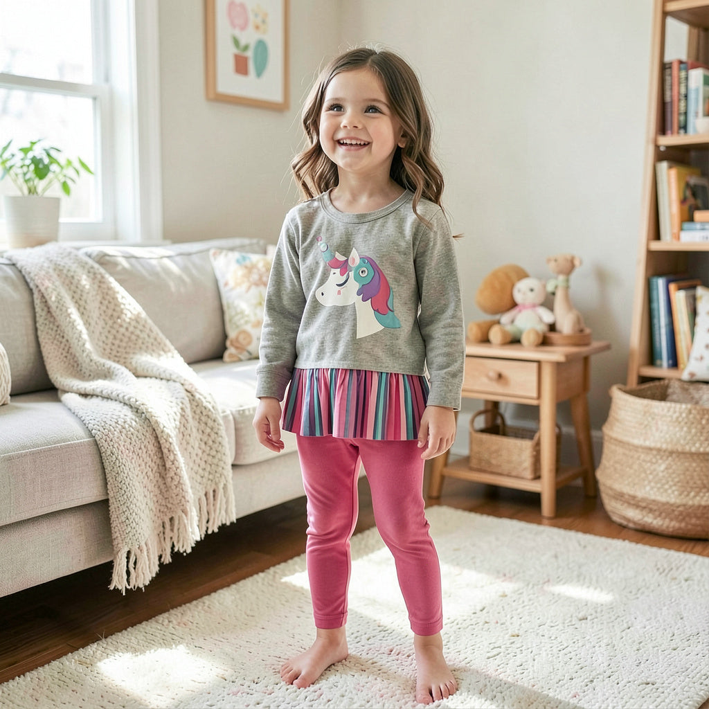 Kids Headquarters Baby Girls Tunic & Leggings Set, 24Months