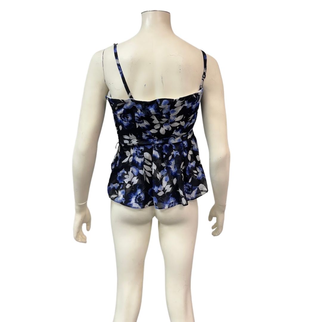 White House Black Market Floral Bustier Top, Size 10