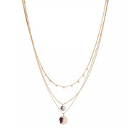 Style and Co Gold-Tone and Stone Layered Pendant Necklace, 18-1/4 + 3 Extender