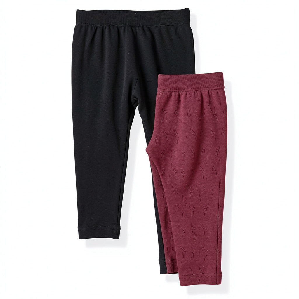 One Step Up Baby Girls 2 Pack Seamless Legging,12-24 months