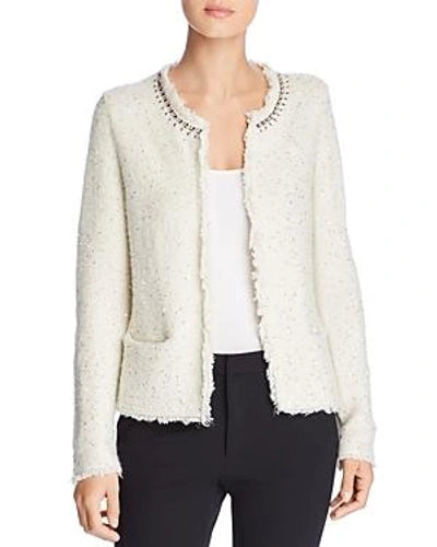 Donna Karan Embellished Crop Cardigan, Size Small