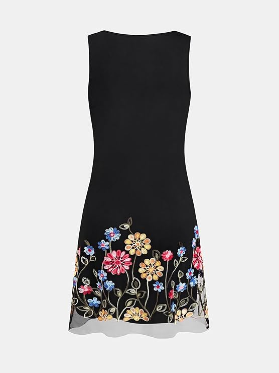 CUPSHE Women Floral Embroidered Summer Dress