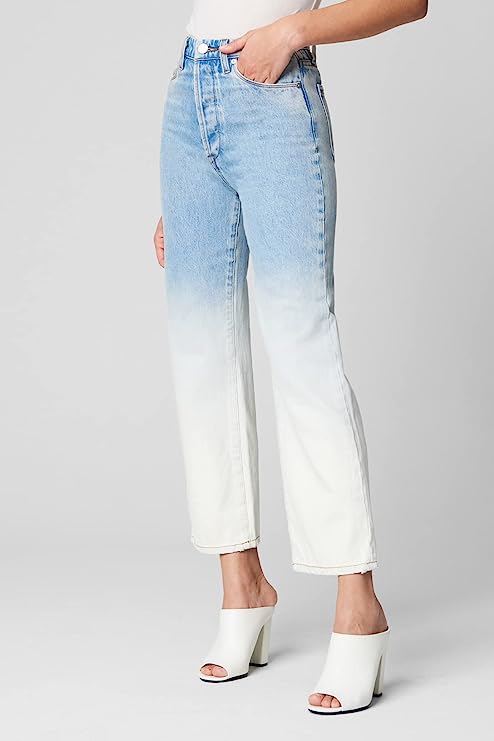 Blanknyc High Rise Ankle Wide Leg Jeans in Toned Down