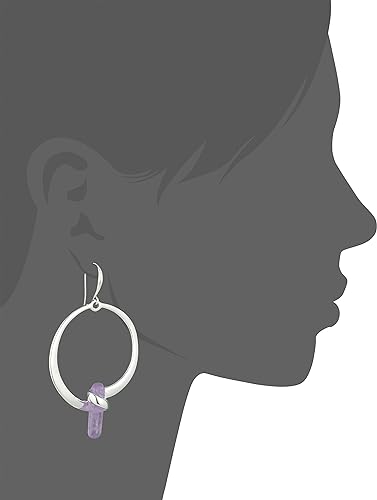 Robert Lee Morris Womens Amethyst and Silver Gypsy Earrings