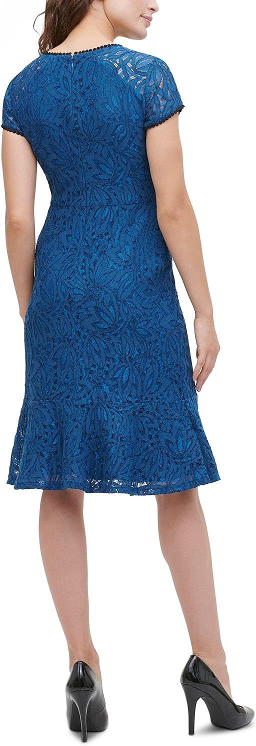 Kensie Womens Lace Flounce Dress, Size 0