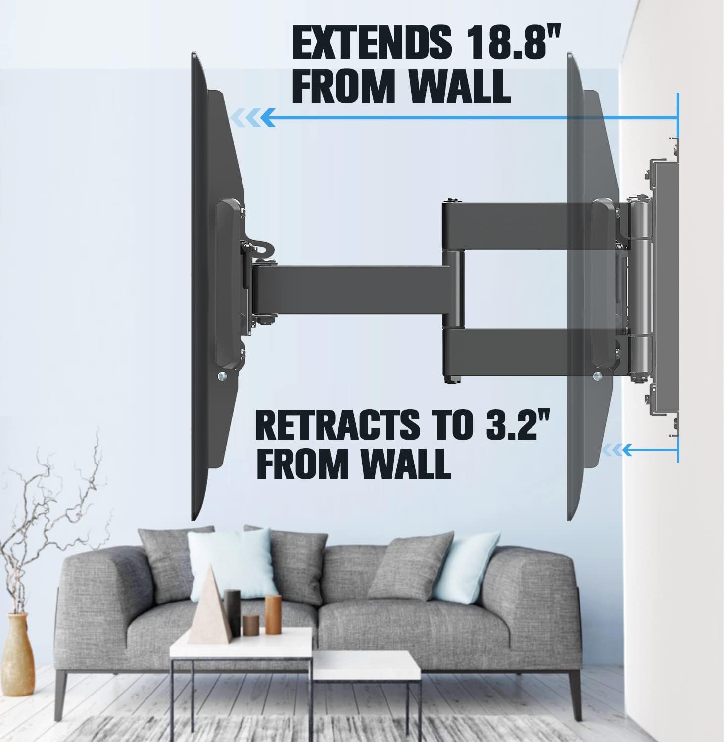 Mounting Dream Sliding TV Wall Mount for 42-86in TVs