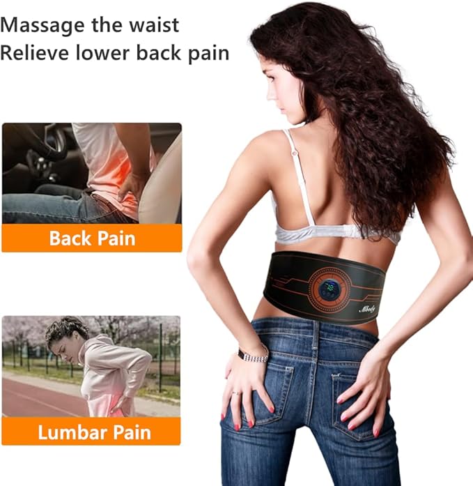 Fitness Workout Toner Abs Training Gear EMS Muscle Stimulator Massage Belt for Abdominal