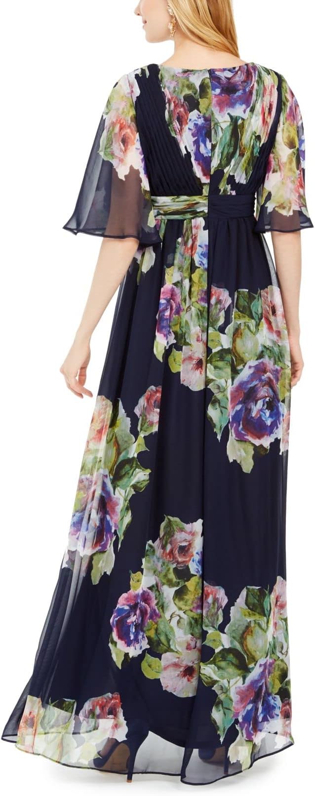 Adrianna Papell Printed Chiffon Evening Gown , Size 4