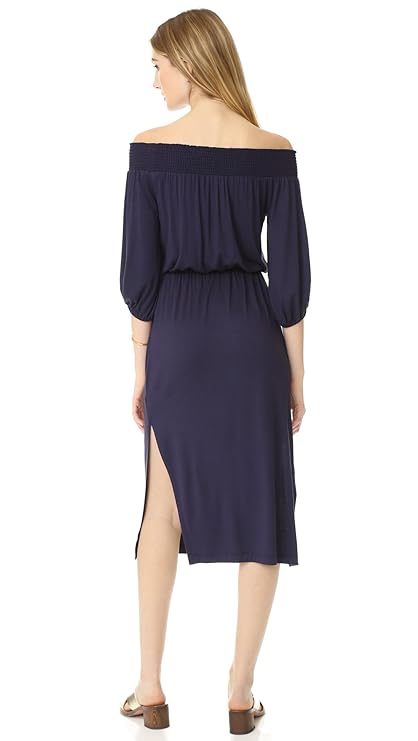 Ella Moss Womens Essential Bella Off The Shoulder Dress, Black, Size Small