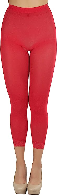 ToBeInStyle Womens Opaque Ankle Long Nylon Footless Fun Tights, OS