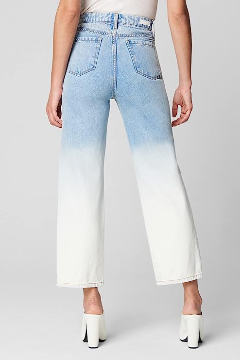 Blanknyc High Rise Ankle Wide Leg Jeans in Toned Down