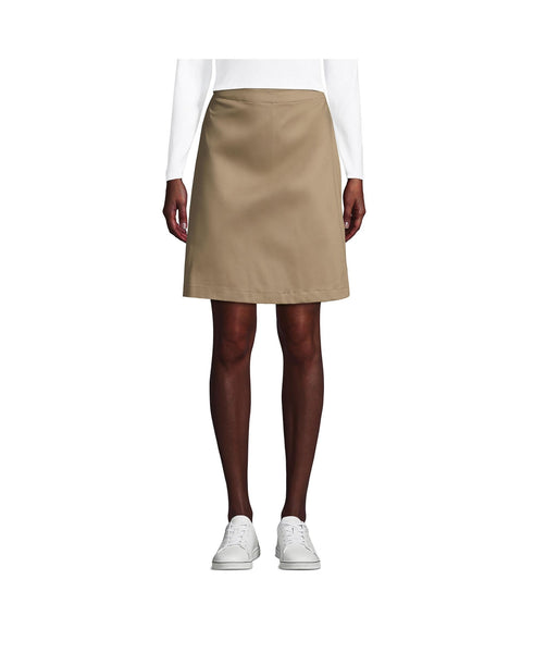 Lands End Womens School Uniform Above the Knee Blend Chino Skort, 12