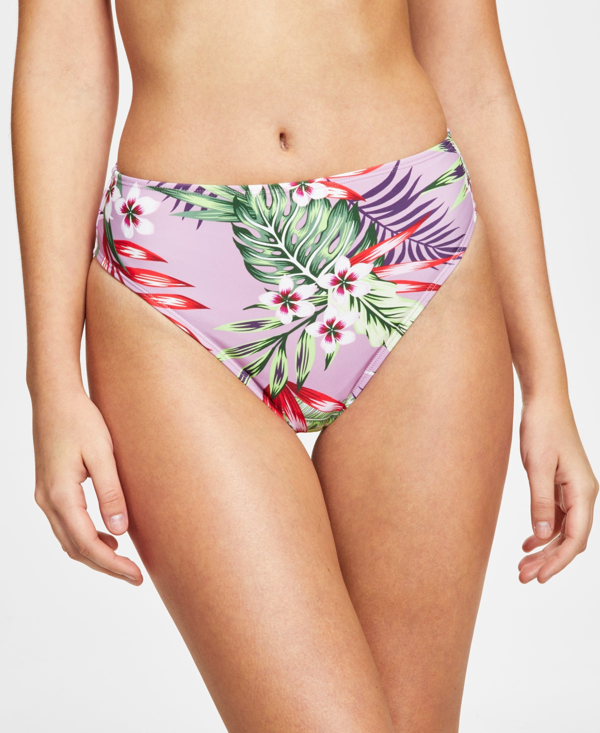 Salt + Cove Juniors Printed High-Waist Bikini Bottoms