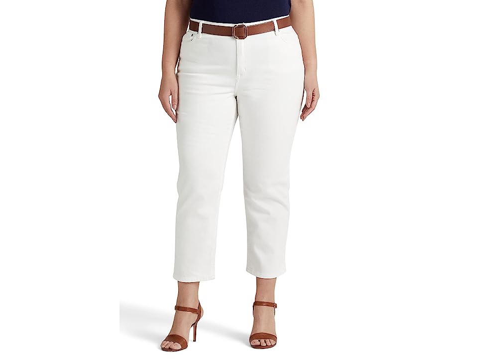 LAUREN Ralph Lauren Plus Size High-Rise Straight Ankle Jeans