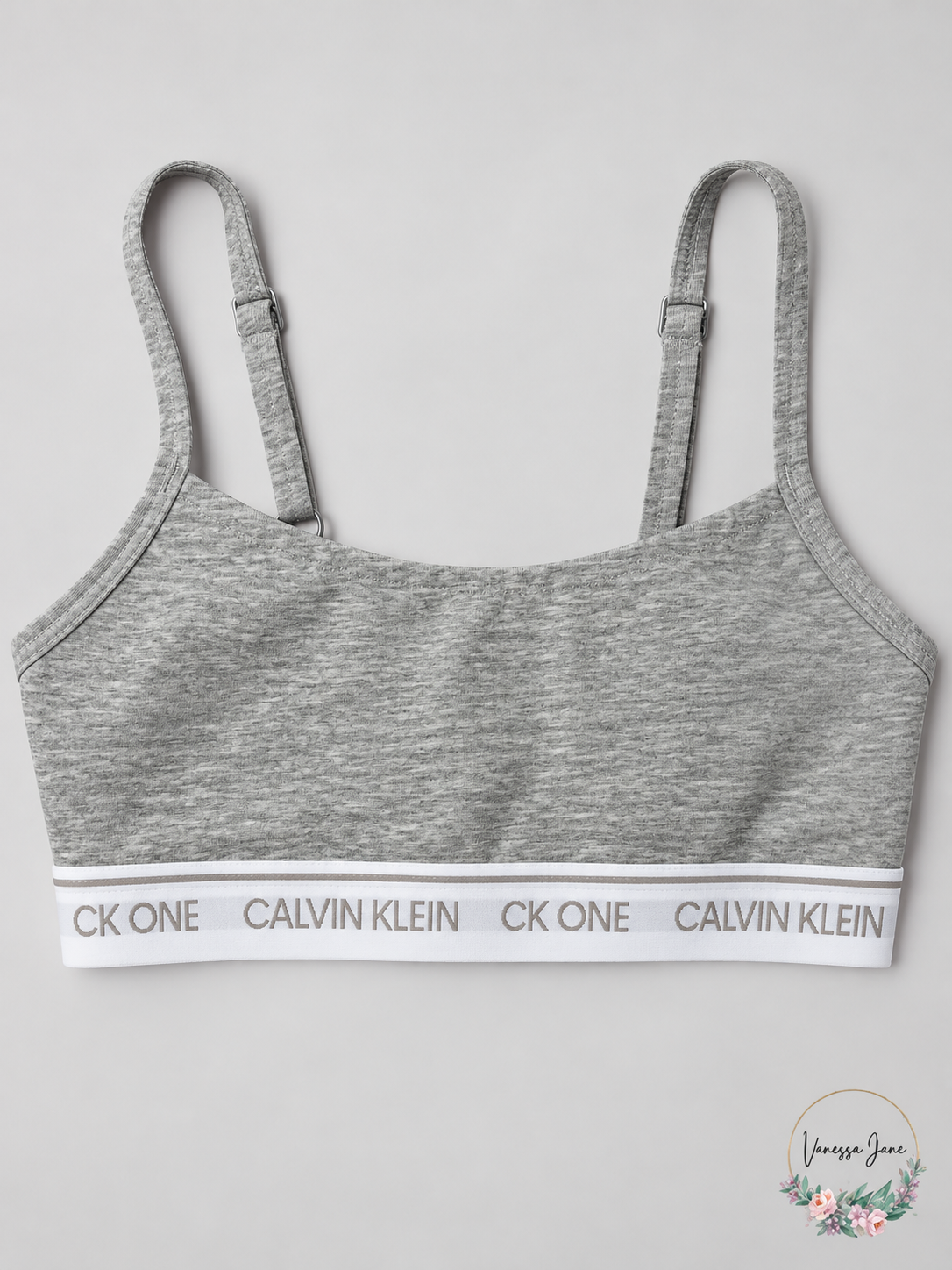 Calvin Klein CK One QF1536 Women's Unlined Bralette, Large, Gray