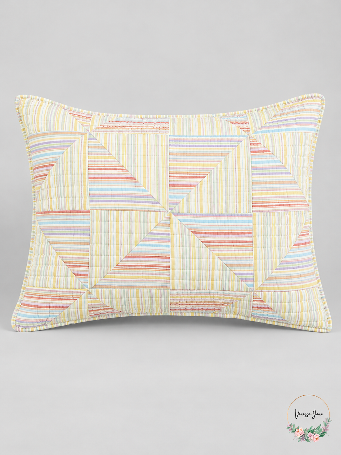 Martha Stewart Standard Pillow Sham – Plaid or Multicolor Patchwork stock