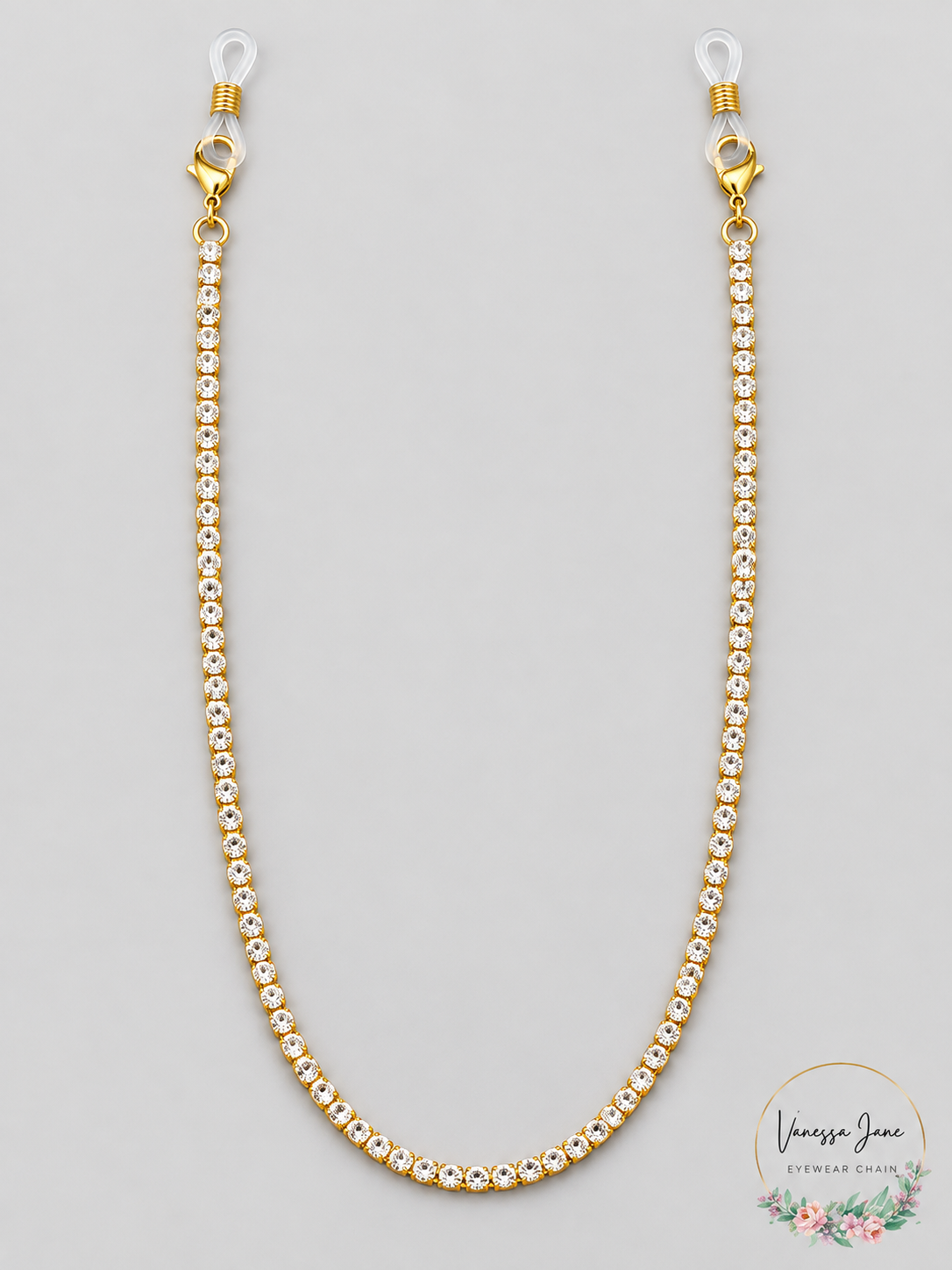 Rhinestone eyeglass chain stock