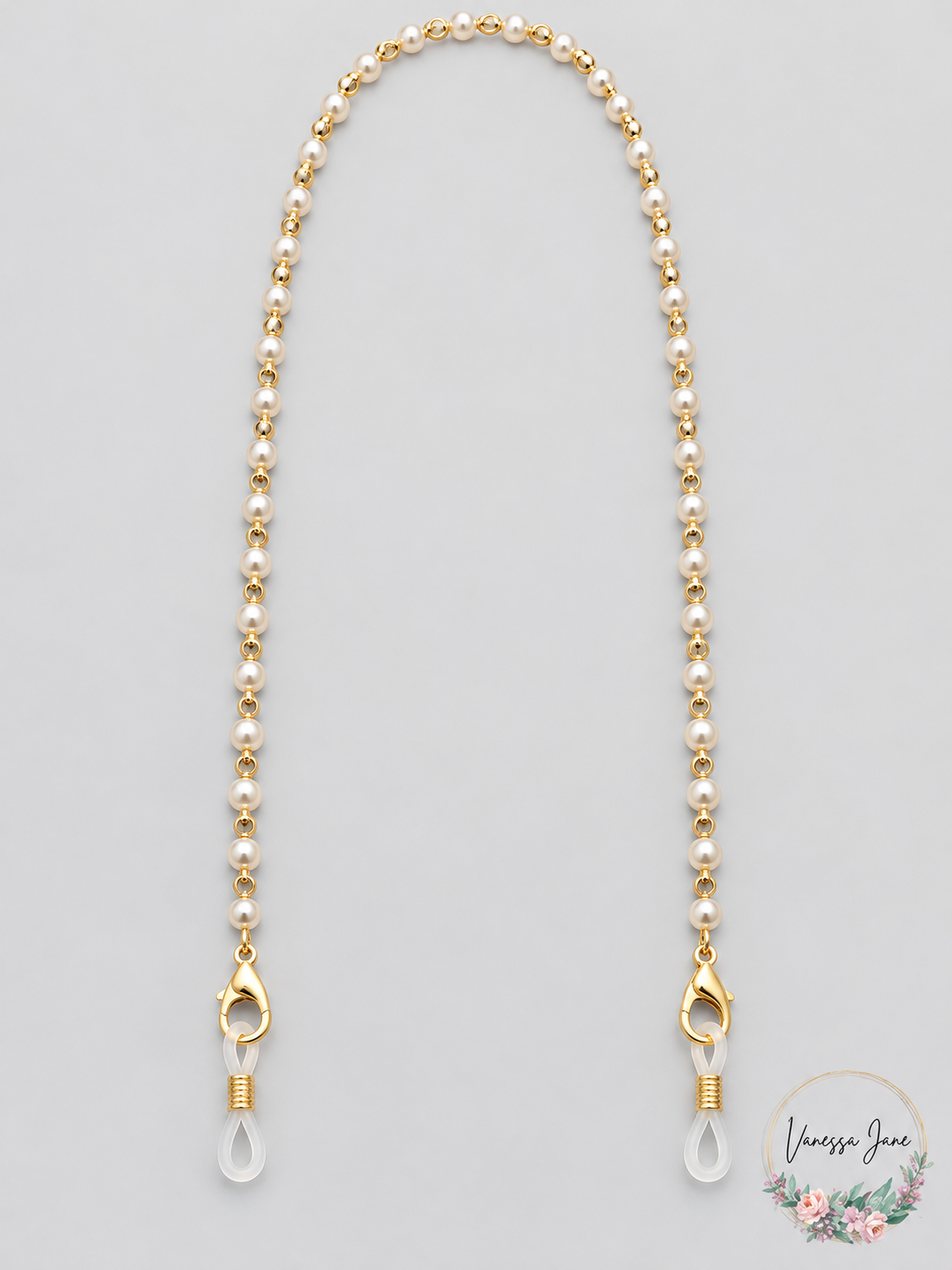 Imitation pearl eyeglass chain stock