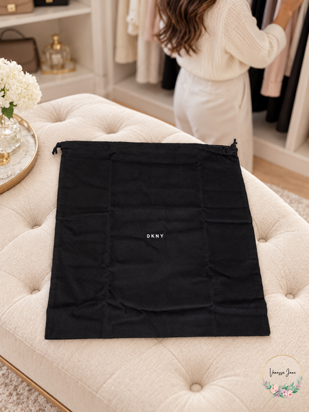 DKNY Black Drawstring Dust Bag 13 x 13 Inches lifestyle photo