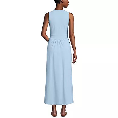 Lands End Womens Lands End Sleeveless Tulip Hem Maxi Dress, L/ 14-16