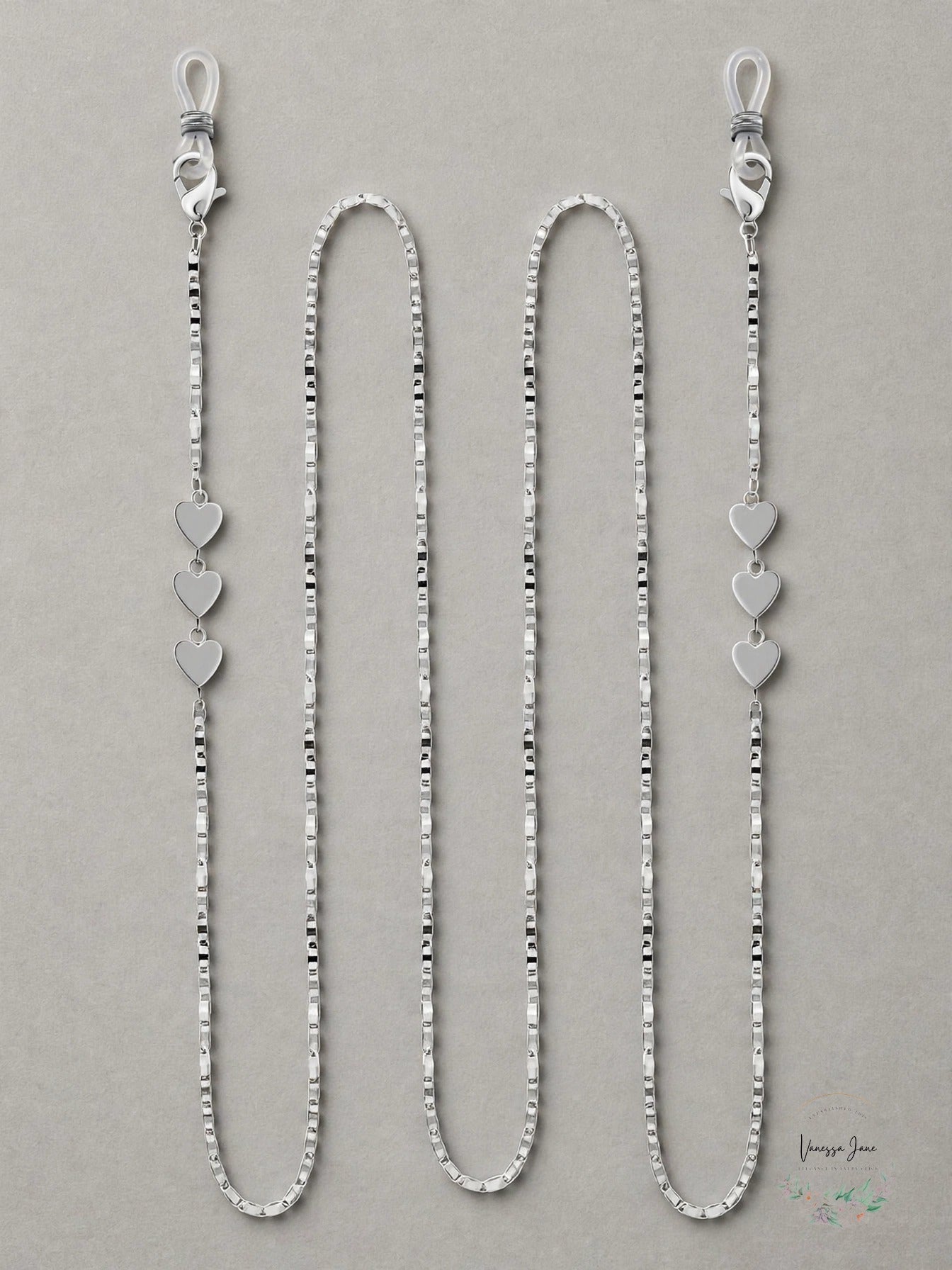 And Now This Mariner Link Heart Glasses Chain Silver - stock