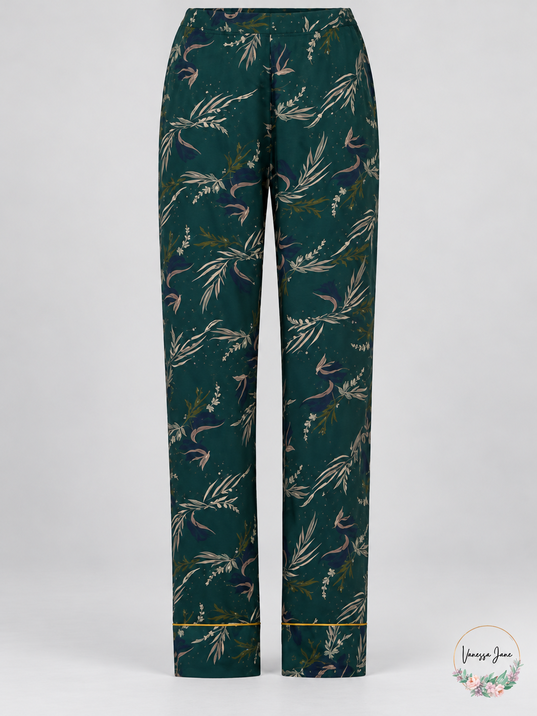 HANRO Celia Kelp Garden Print Lounge Pants L stock