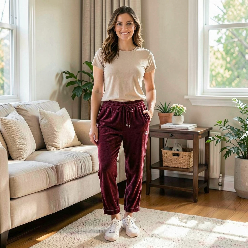 Pj Salvage Velour Vanity Pajama Pants, Size XL