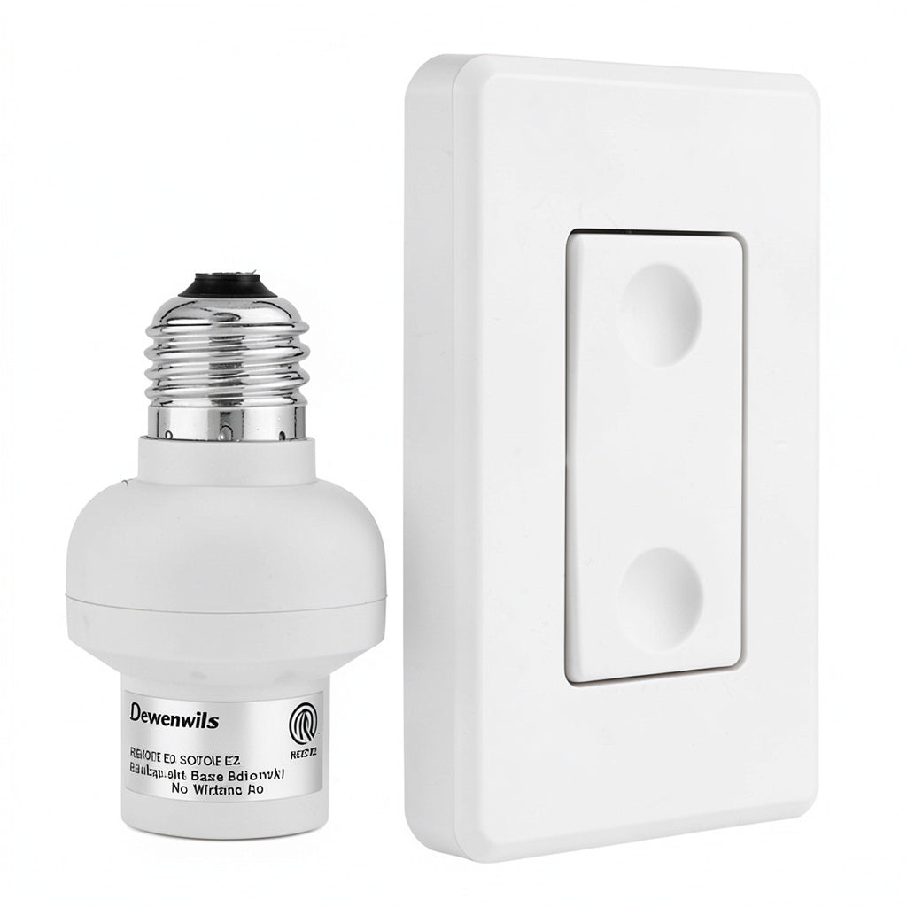 Dewenwils Remote Control Light Lamp Socket E26 E27 Bulb Base Adapter, No Wiring