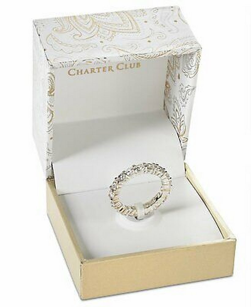 Charter Club Crystal All-Around Ring