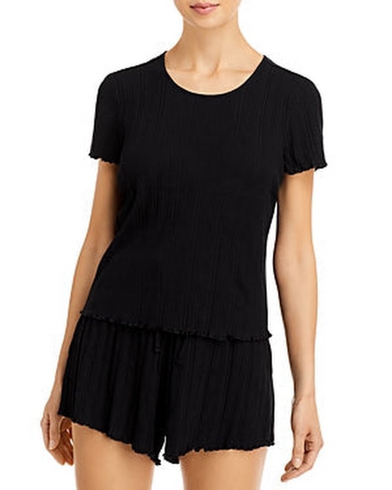 SKIN + Net Sustain Randi Ribbed Cotton T-shirt And Shorts Set