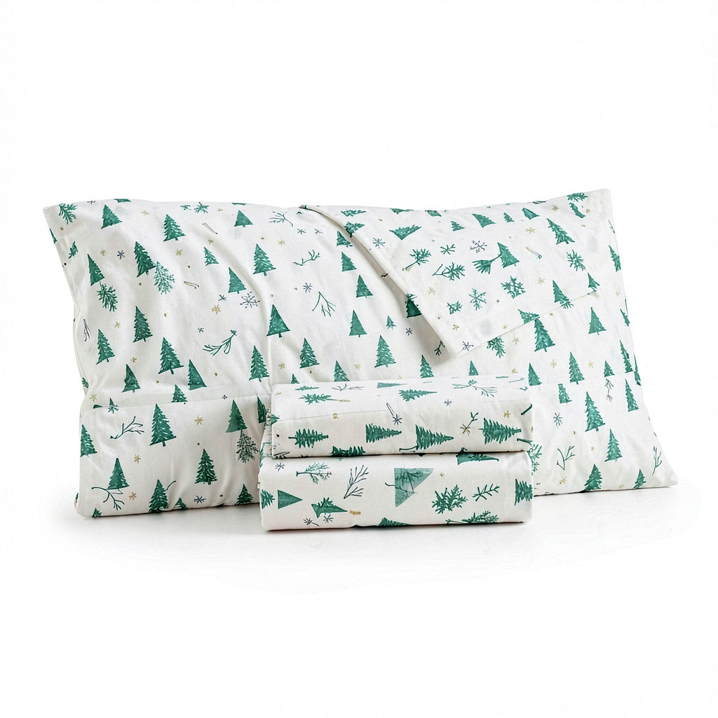 Martha Stewart Collection Holiday Printed 4 PC. Sheet Set, Full