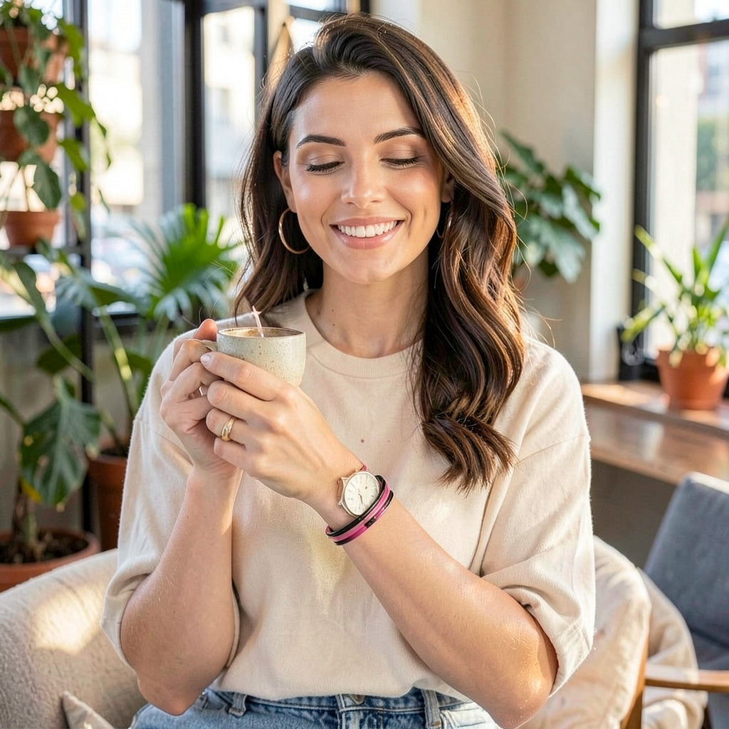 INC 3-Pc. Set Resin Bangle Bracelets Black Pink White