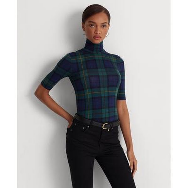 Lauren Ralph Lauren Petite Elbow-Length Turtleneck Top, Size PL