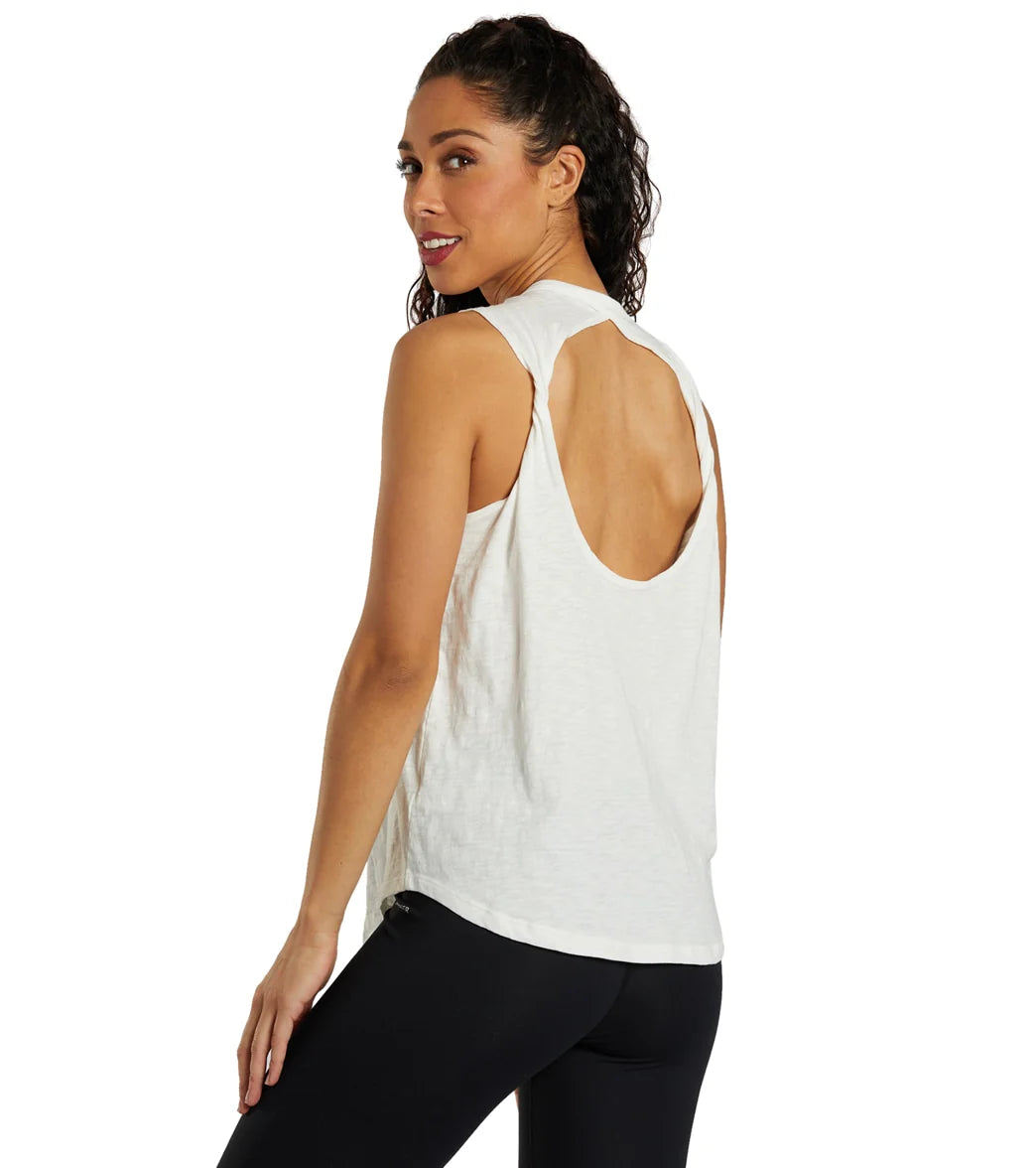 Spiritual Gangster Double-Twist Tank Top, Size Medium