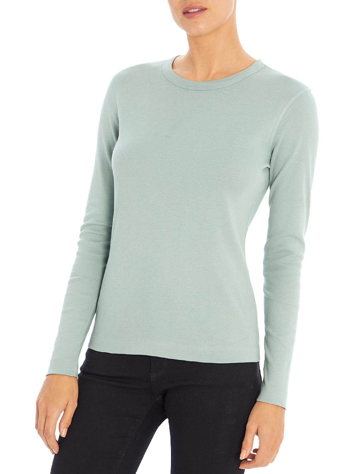 Three Dots Heritage Knit Long Sleeve Crew Neck